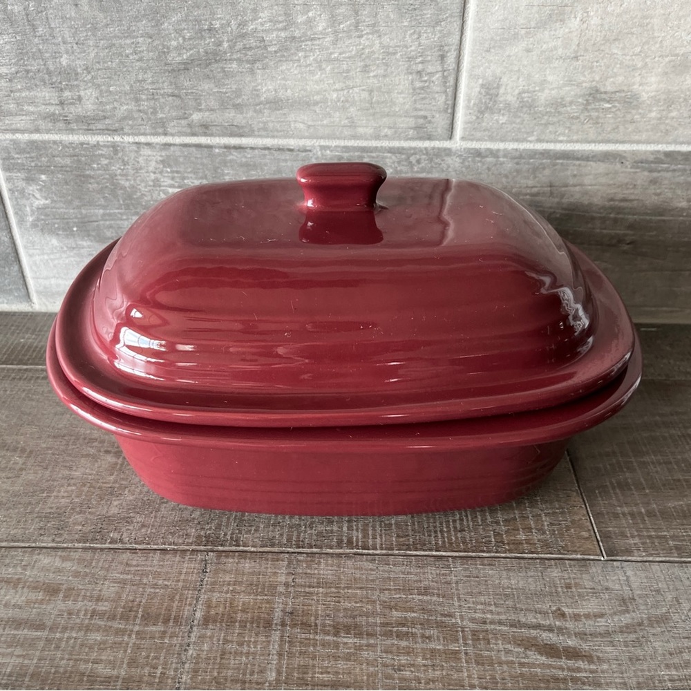 Pampered Chef 3.1Qt 3L Cranberry Covered Baker Roaster Dutch Oven St…